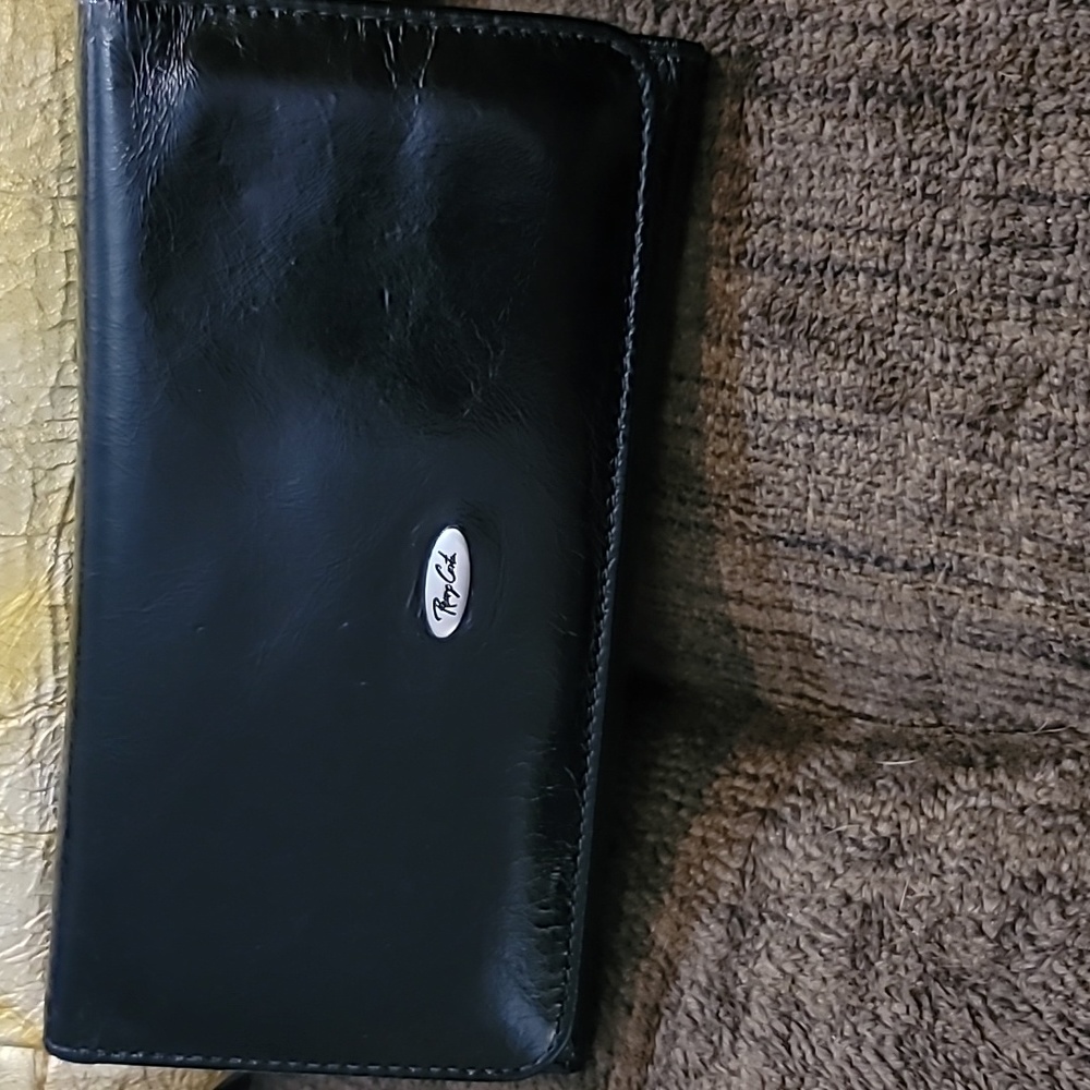 Renzo Costa  Black Patent Leather Wallet